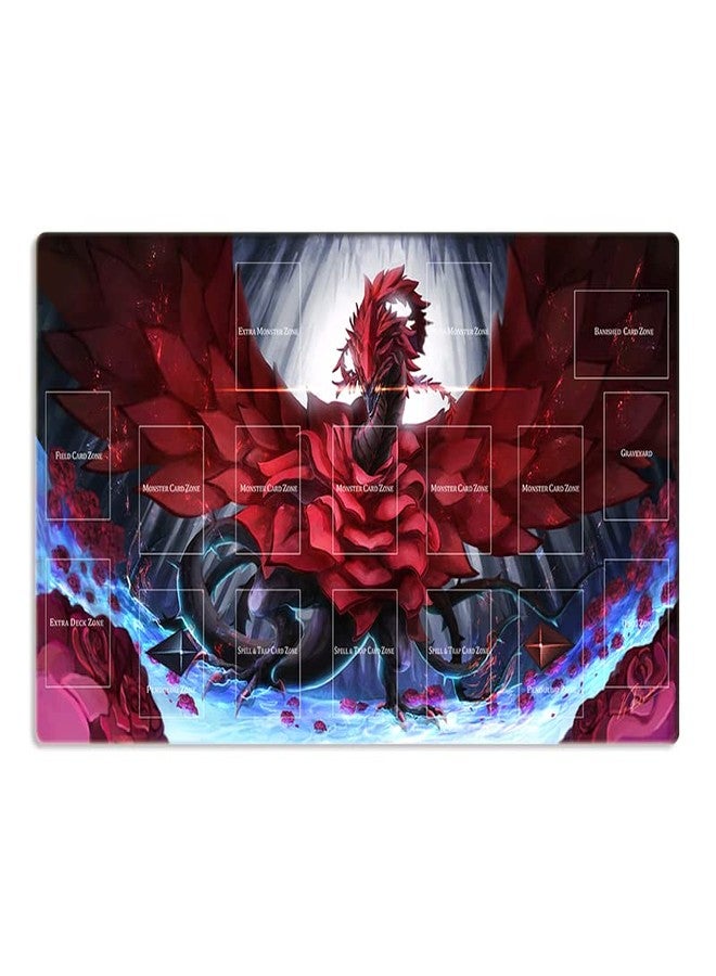 Mlikemat Playmat Black Rose Dragon TCG CCG OCG Trading Card Game Mat Mpose Pad + Free Bag - Image 1